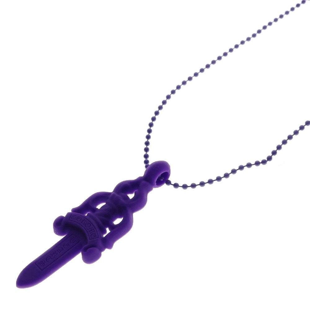 CHROME HEARTS(クロムハーツ) RUBBER LARGE DAGGER ラバーラージダガーラバーネックレス パープル
