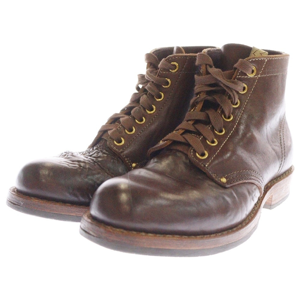 VISVIM(ヴィスヴィム) 23AW 0123202002016 BRIGADIER BOOTS-FOLK ブリガディア レザー ブーツ ブラウン