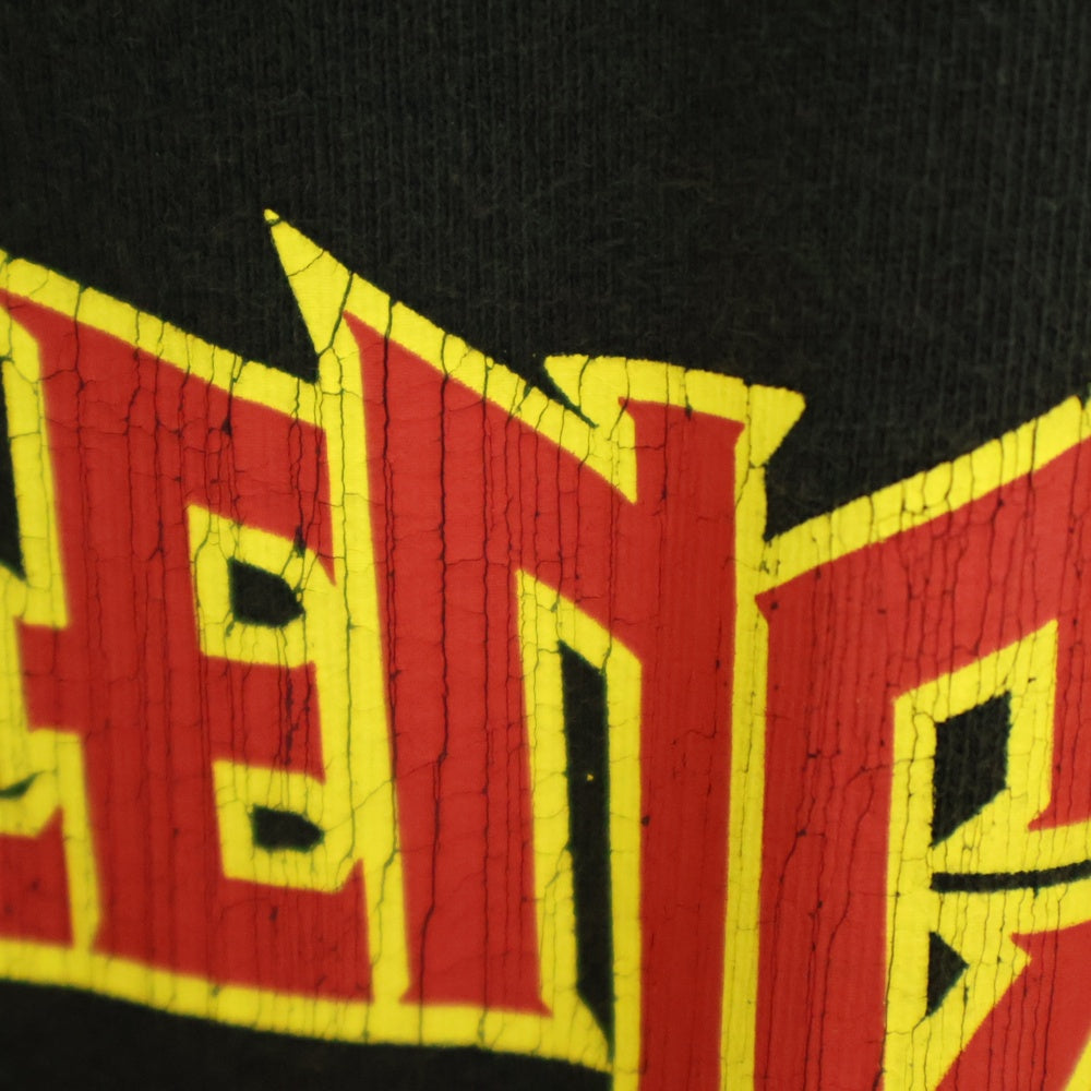 BALENCIAGA(バレンシアガ) 22SS Metal Hoodie Logo バレンシアガ メタルロゴ ペイント加工 スウェット プルオーバーパーカー ブラック 697879 TMV89