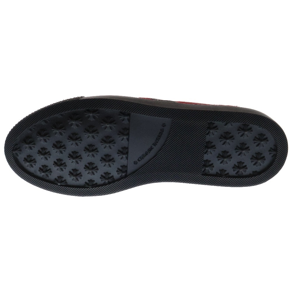 CHROME HEARTS(クロムハーツ) DAGGER SLIP ON V2 ダガー ハラコスリッポン ローカットスニーカー ブラック/レッド 国内インボイス付き