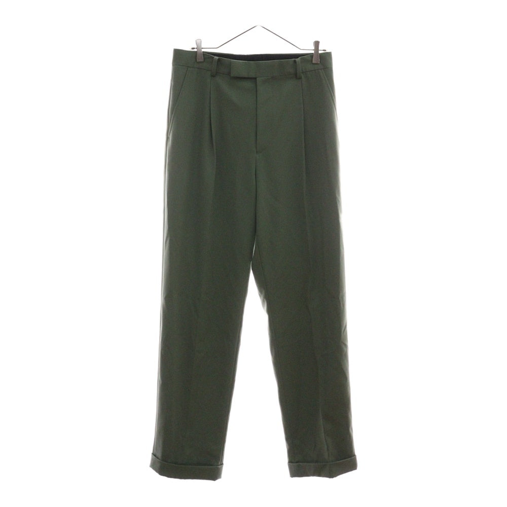 WACKO MARIA(ワコマリア) 24SS PLEATED TROUSERS -TYPE 2 プリーツ スラックス パンツ カーキ 24SS-WMP-TR05