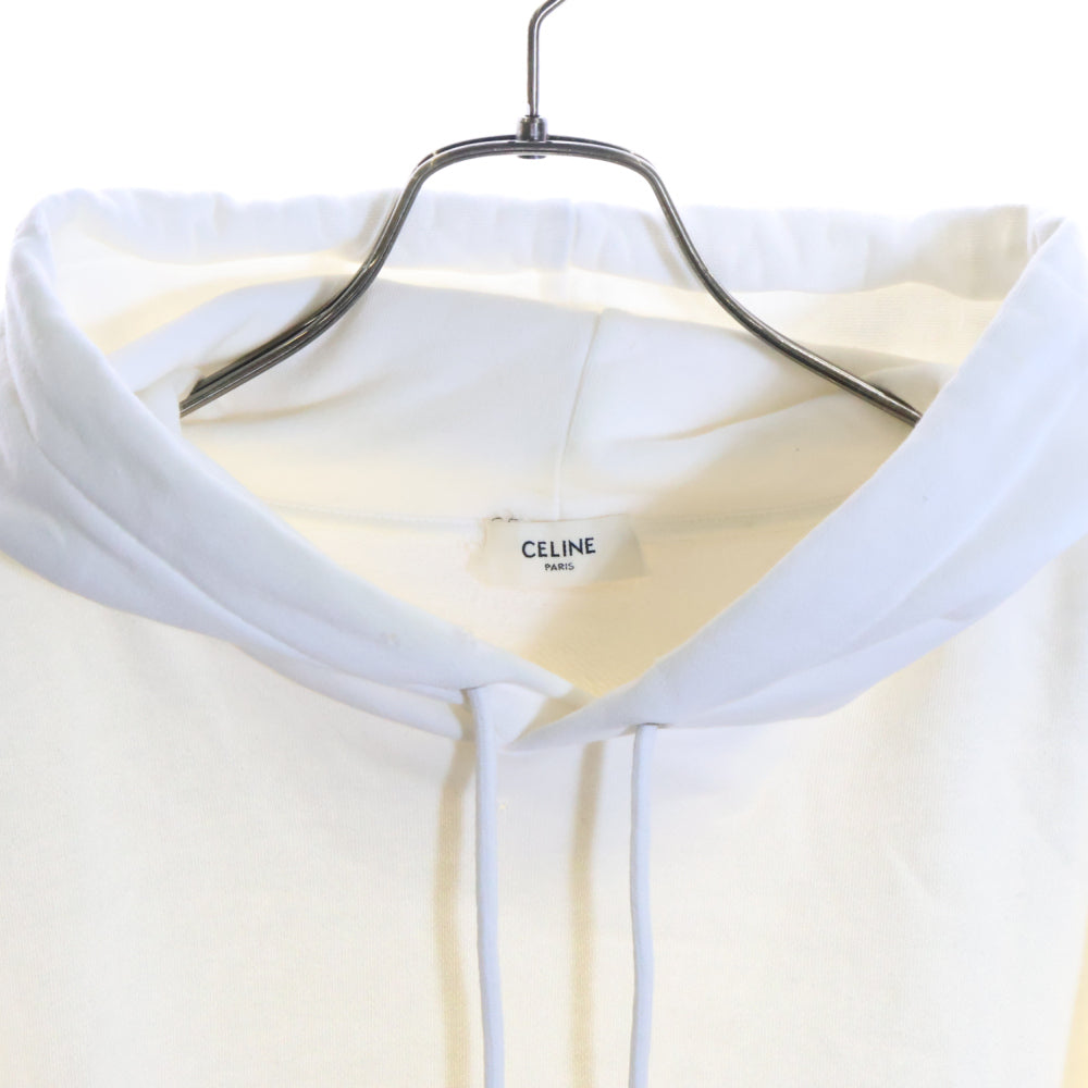 CELINE(セリーヌ) 23SS ラインストーンロゴプルオーバーパーカー ホワイト 2Y88B670Q
