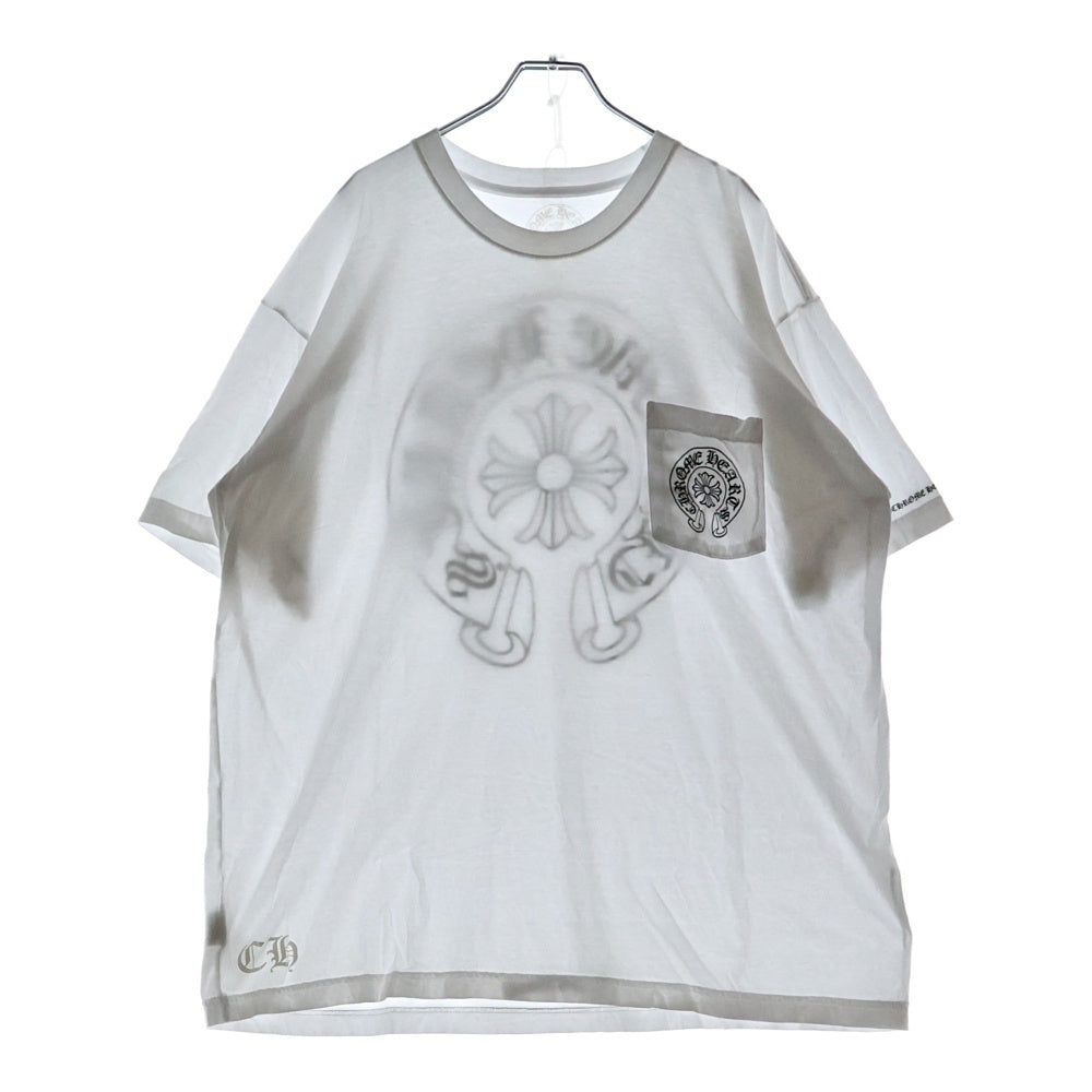 CHROME HEARTS(クロムハーツ) Horseshoe S/S Tee ホースシューロゴ半袖Tシャツ ホワイト