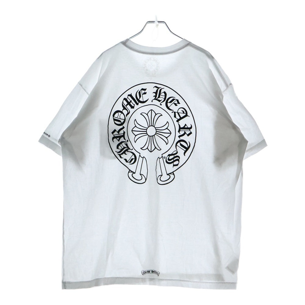 CHROME HEARTS(クロムハーツ) Horseshoe S/S Tee ホースシューロゴ半袖Tシャツ ホワイト