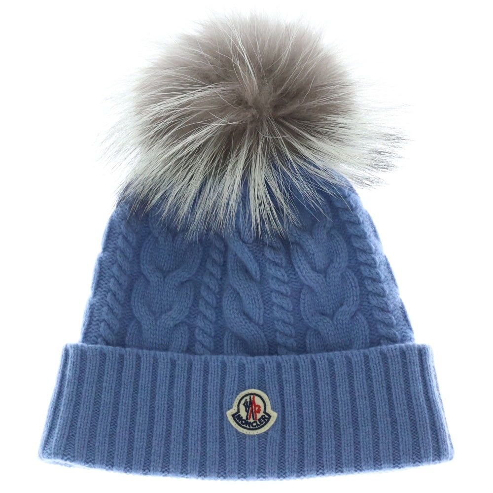 MONCLER(モンクレール) BERRETO TRICOT F20939Z70301 シルバービーニーニット帽 ブルー