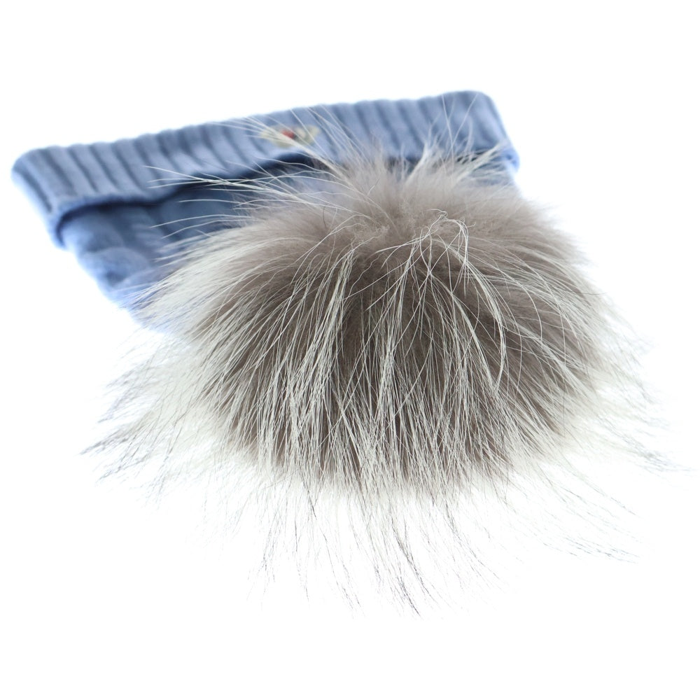 MONCLER(モンクレール) BERRETO TRICOT F20939Z70301 シルバービーニーニット帽 ブルー