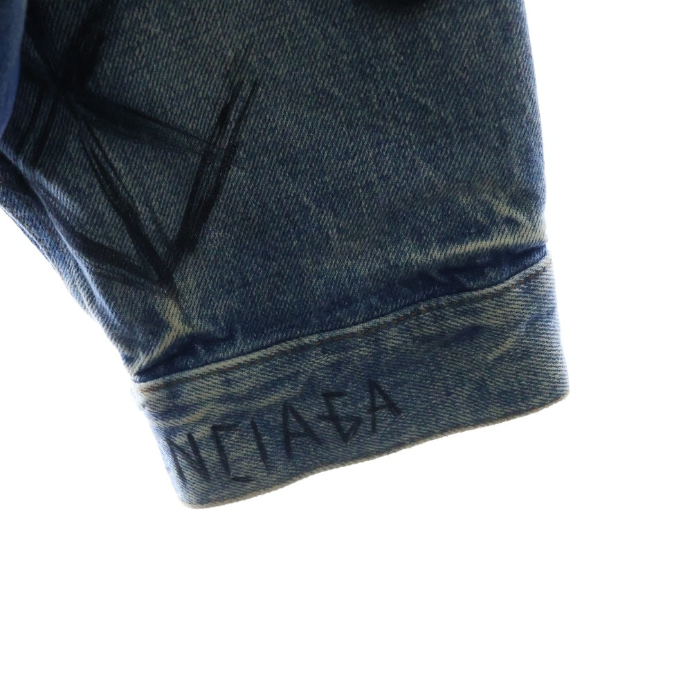 BALENCIAGA(バレンシアガ) 18AW GRAPHIC DENIM JACKET 534556 TBP33 グラフィックデザインオーバーサイズデニムジャケット ジージャン インディゴ