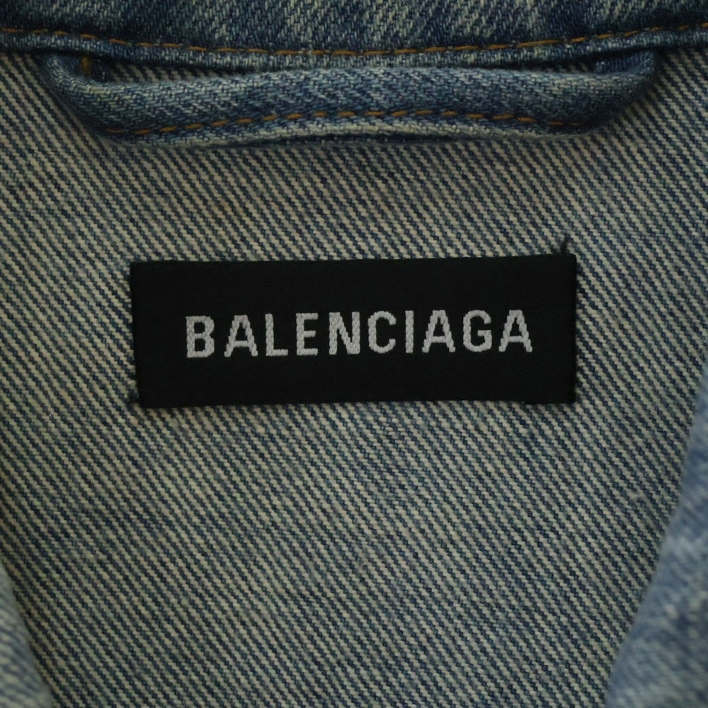 BALENCIAGA(バレンシアガ) 18AW GRAPHIC DENIM JACKET 534556 TBP33 グラフィックデザインオーバーサイズデニムジャケット ジージャン インディゴ