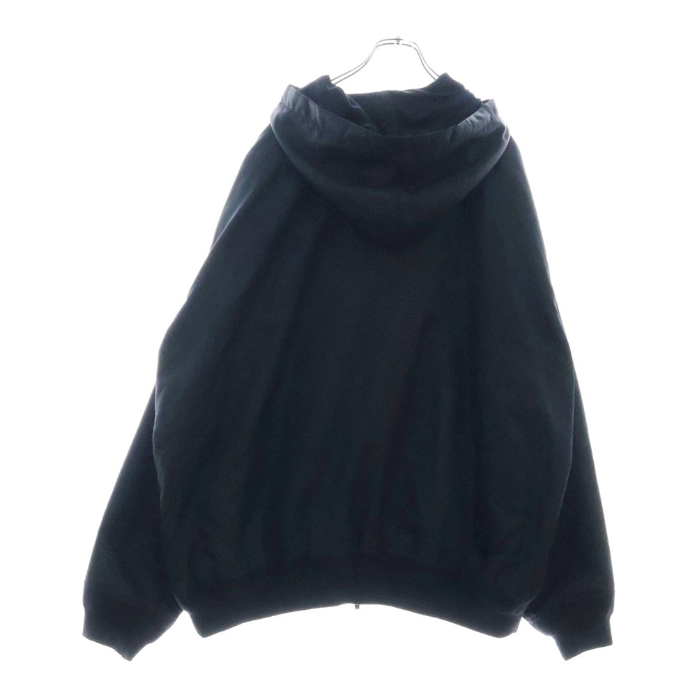 BALENCIAGA(バレンシアガ) ロゴ刺繍 ジップアップフーディ ボンバージャケット ブラック 698867 TMO13