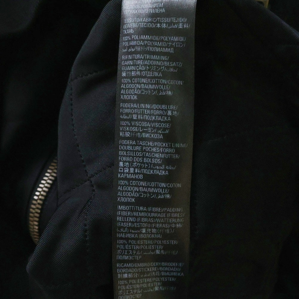 BALENCIAGA(バレンシアガ) ロゴ刺繍 ジップアップフーディ ボンバージャケット ブラック 698867 TMO13