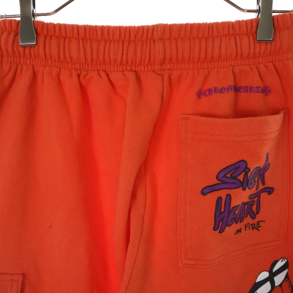 CHROME HEARTS(クロムハーツ) ×MATTY BOY SHORTS マッティボーイ ロゴプリント スウェットショーツ カーゴハーフパンツ レッド