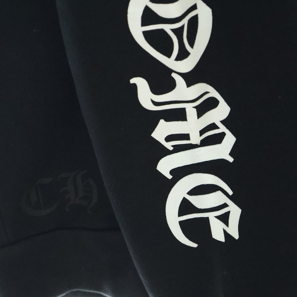 CHROME HEARTS(クロムハーツ) SWTSHRT PLVR ネックロゴプリント クルーネックスウェット トレーナー ブラック