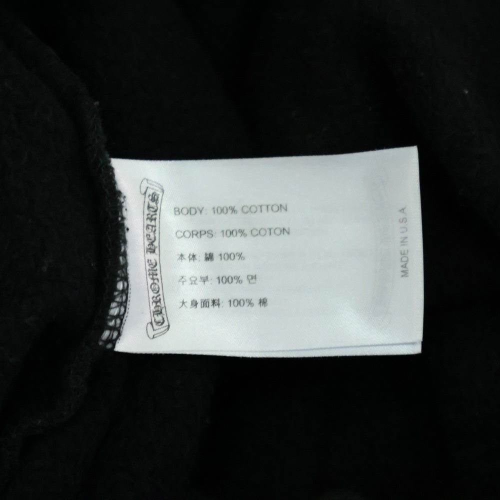 CHROME HEARTS(クロムハーツ) SWTSHRT PLVR ネックロゴプリント クルーネックスウェット トレーナー ブラック