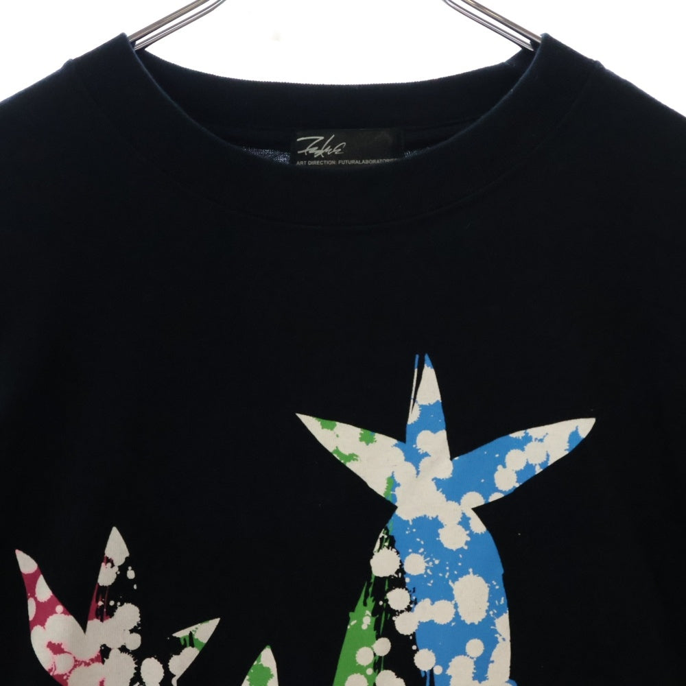 FUTURA LABORATORIES(フューチュラ・ラボラトリーズ) エイリアン プリント クルーネック長袖Tシャツ ロングスリーブ ロンT ブラック