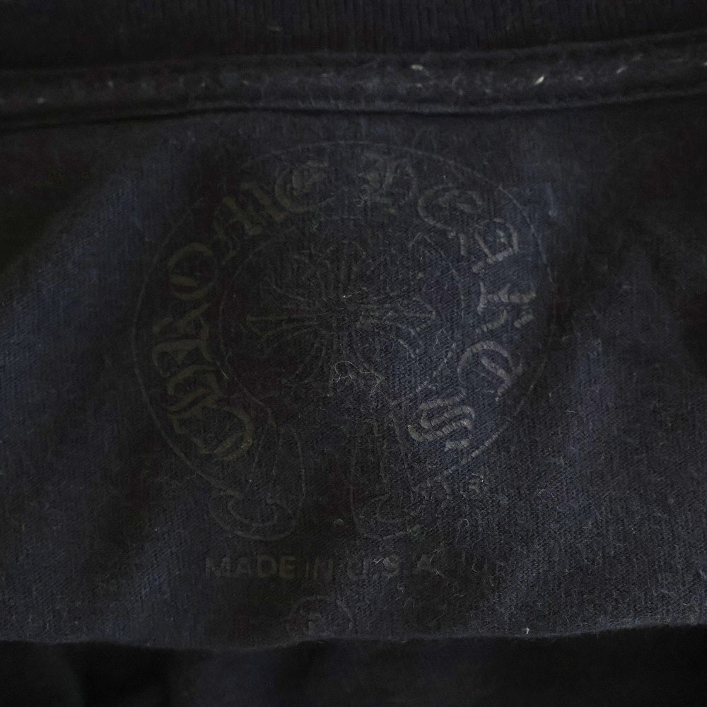 CHROME HEARTS(クロムハーツ) CH T-SHRT フロントホースシュー 英字バックプリント 半袖Tシャツ カットソー ブラック /イエロー
