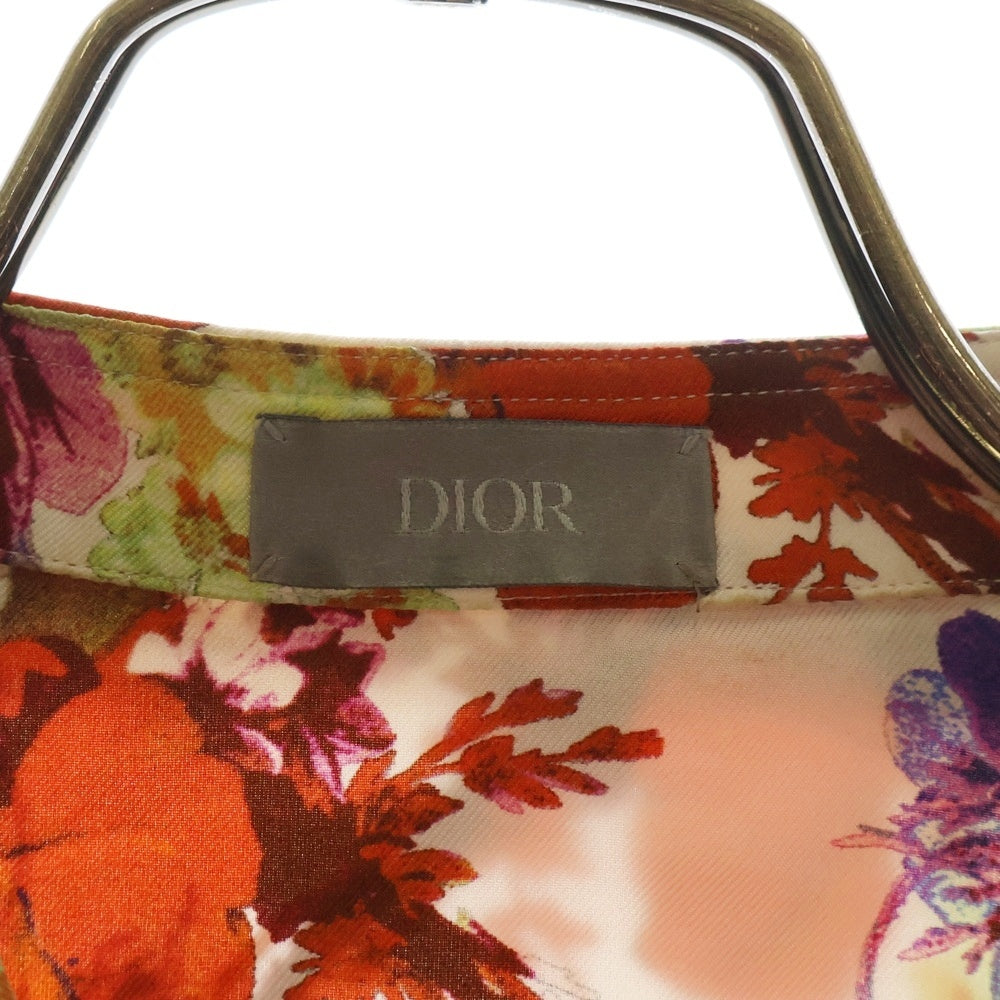 DIOR(ディオール) 19SS ×KAWS BEE刺繍 総柄シルク長袖シャツ ホワイト 923C561W6016