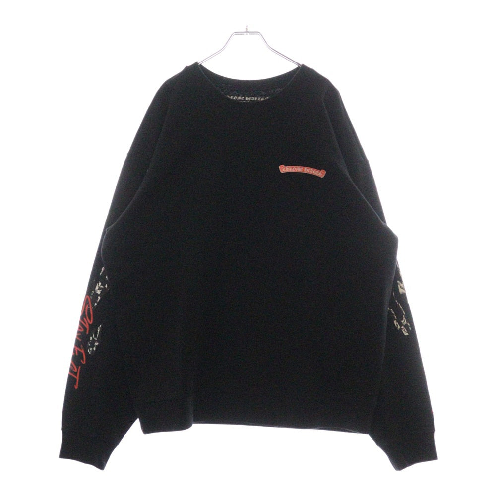 CHROME HEARTS(クロムハーツ) PPO STAY FAST RACE TEAM SWTSHRT MATTY BOY ステイファストプリントクルーネックスウェット トレーナー ブラック