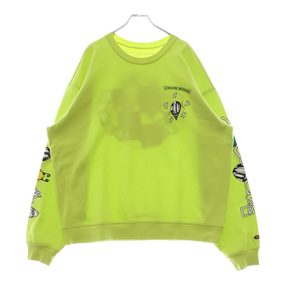 CHROME HEARTS(クロムハーツ) 22AW ×MATTY BOY PPO CHAIN GAME マッティボーイ チェーンゲームクルーネックスウェットトレーナー イエロー
