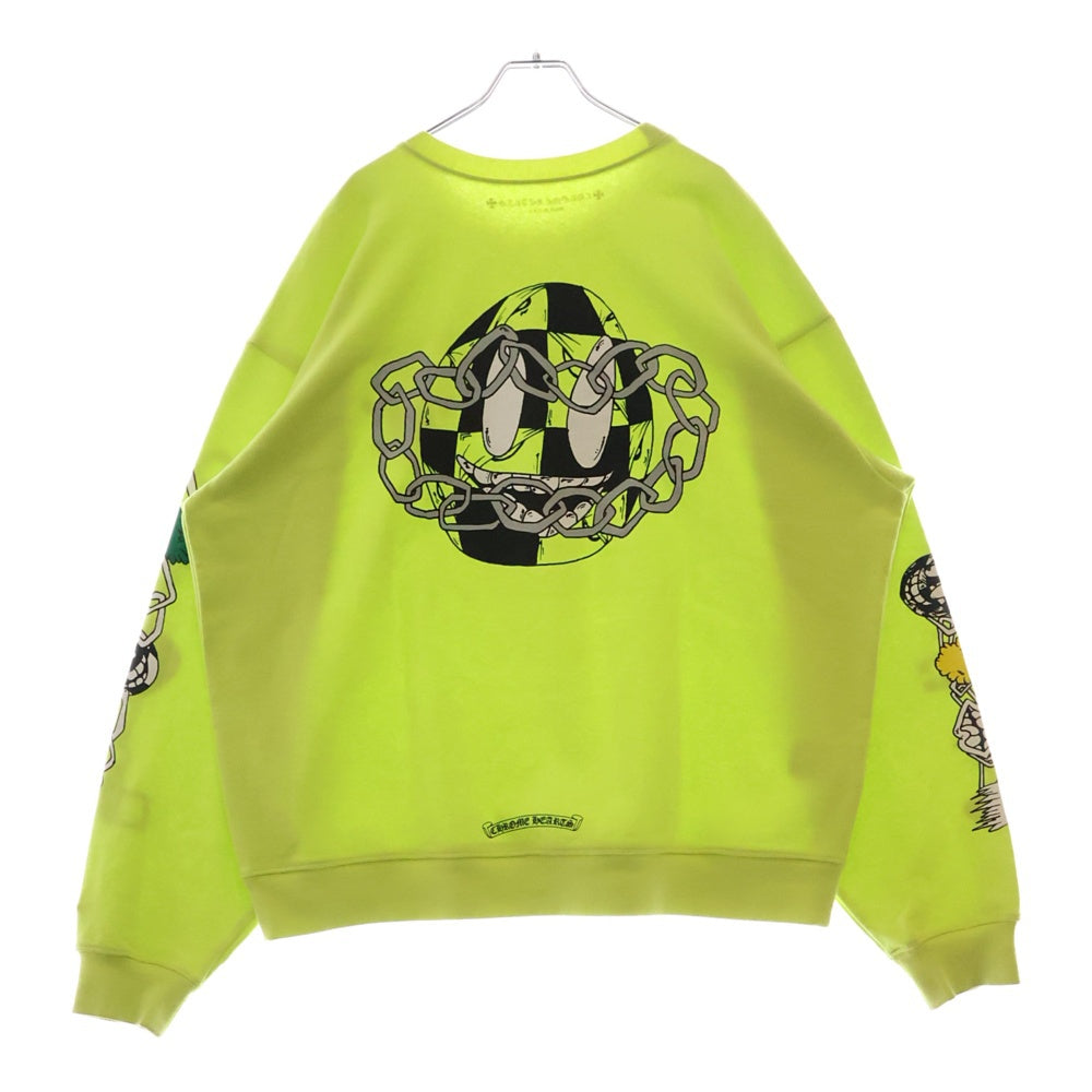 CHROME HEARTS(クロムハーツ) 22AW ×MATTY BOY PPO CHAIN GAME マッティボーイ チェーンゲームクルーネックスウェットトレーナー イエロー