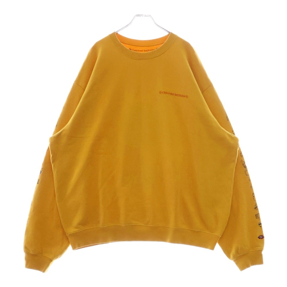 CHROME HEARTS(クロムハーツ) PPO mustard HD SWT MATTY BOY バックプリント クルーネックスウェットトレーナー マスタード