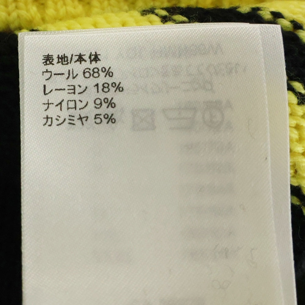 LOUIS VUITTON(ルイヴィトン) 22SS LVインタルシアフットボールニットトレーナー セーター RM221 YQL HMN86W ブラック/イエロー