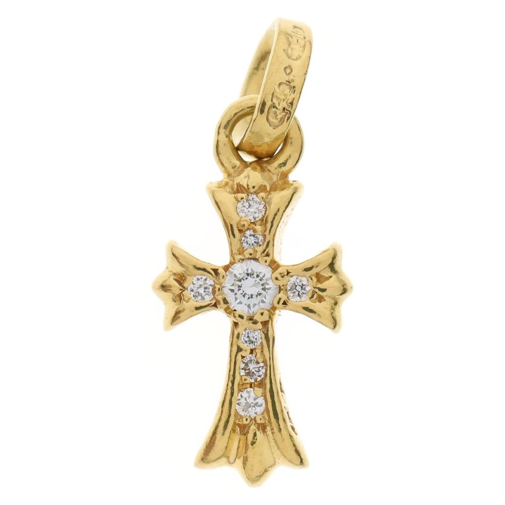CHROME HEARTS(クロムハーツ) 22K CRS BBYFAT P/DIA ベイビーファットクロス PAVEダイヤ ペンダントトップ ゴールド BCA035