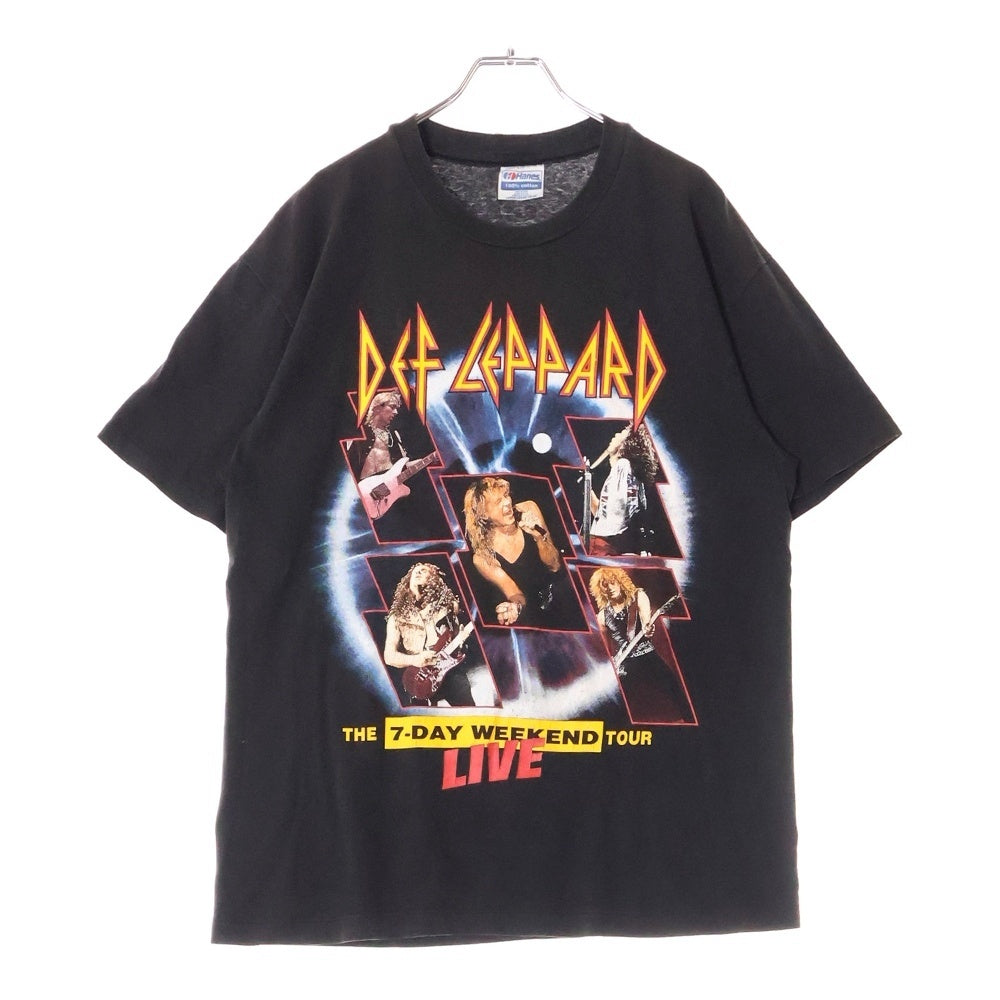 VINTAGE(ヴィンテージ) 90s DEF LEPPARD 1992 THE 7DAY WEEKEND デフレパード Tシャツ 半袖カットソー ブラック