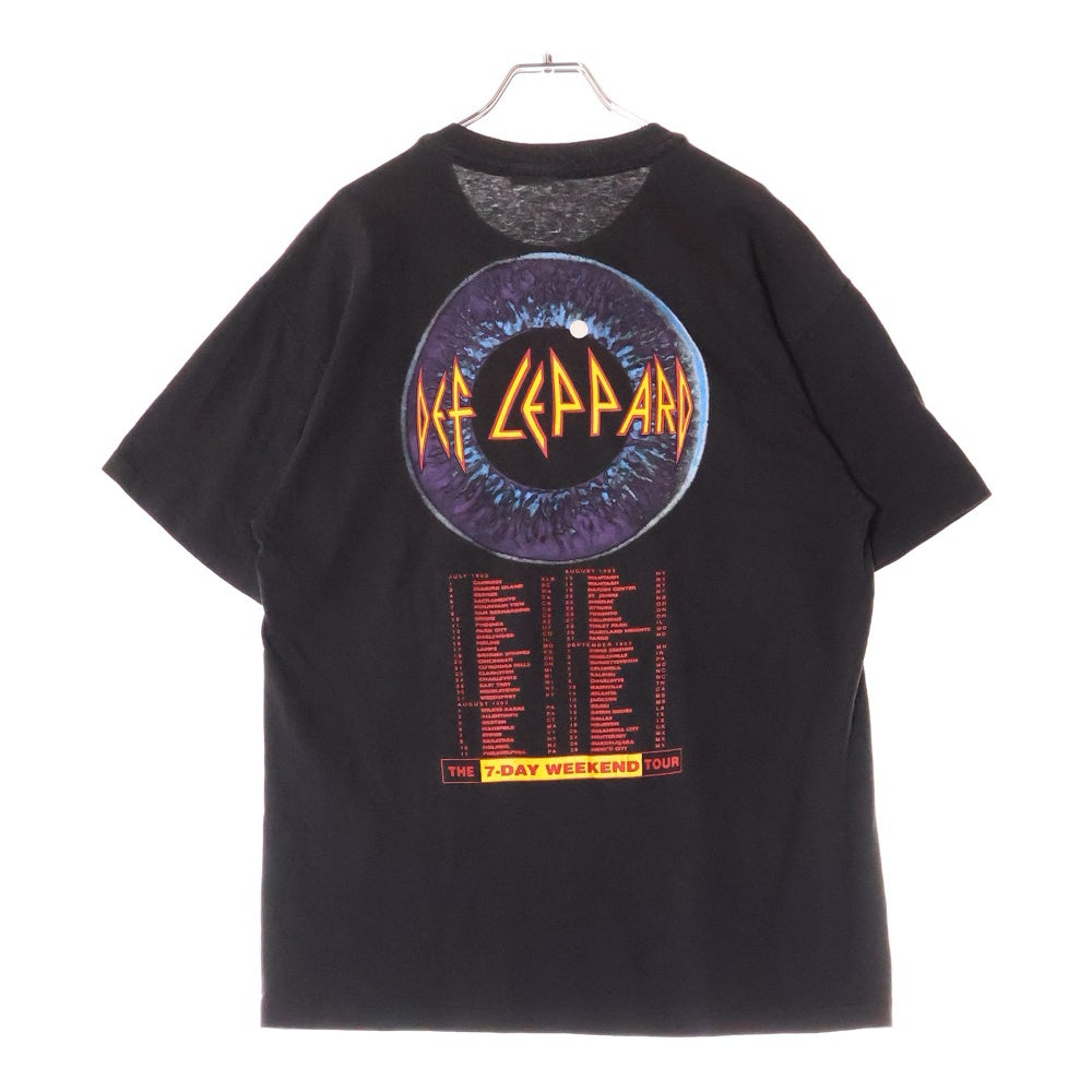 VINTAGE(ヴィンテージ) 90s DEF LEPPARD 1992 THE 7DAY WEEKEND デフレパード Tシャツ 半袖カットソー ブラック