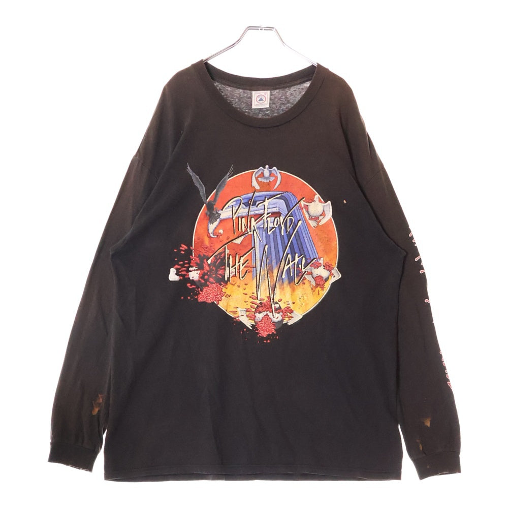 VINTAGE(ヴィンテージ) 90s PINK FLOYD THE WALL LS DELTA ピンクフロイド プリント長袖Tシャツ カットソー ブラック