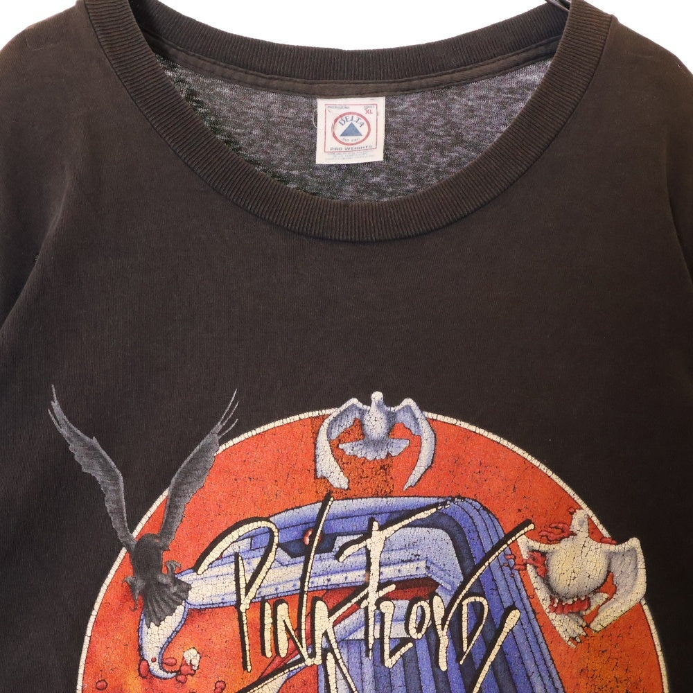 VINTAGE(ヴィンテージ) 90s PINK FLOYD THE WALL LS DELTA ピンクフロイド プリント長袖Tシャツ カットソー ブラック