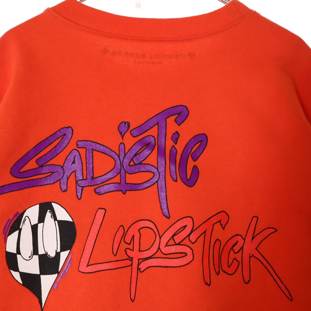 CHROME HEARTS(クロムハーツ) 23SS ×MATTY BOY SPARK THE HEART SWTSHRT マッティボーイ プロスパーク ザ ハート プリント クルーネックスウェットトレーナー レッド