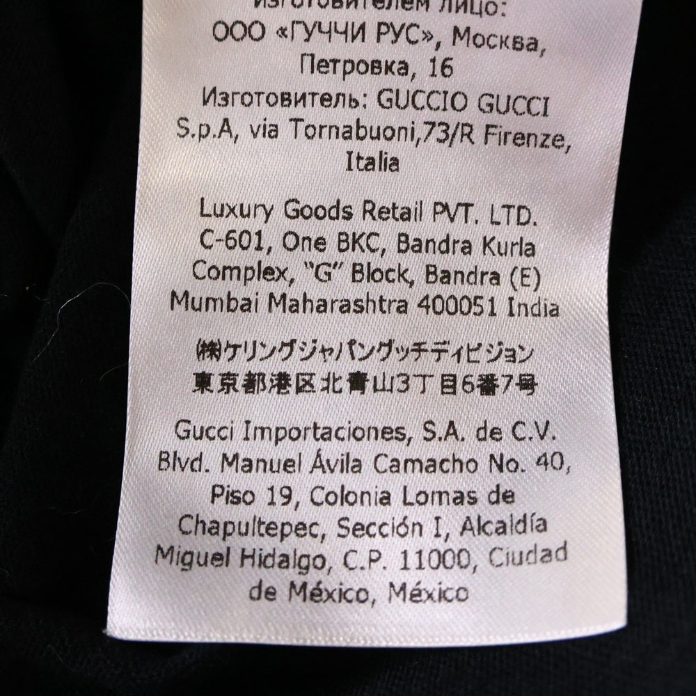 GUCCI(グッチ) 21AW×THE NORTH FACE ザノースフェイス キャット ロゴ プリント 半袖Tシャツ ブラック 615044 XJDTG