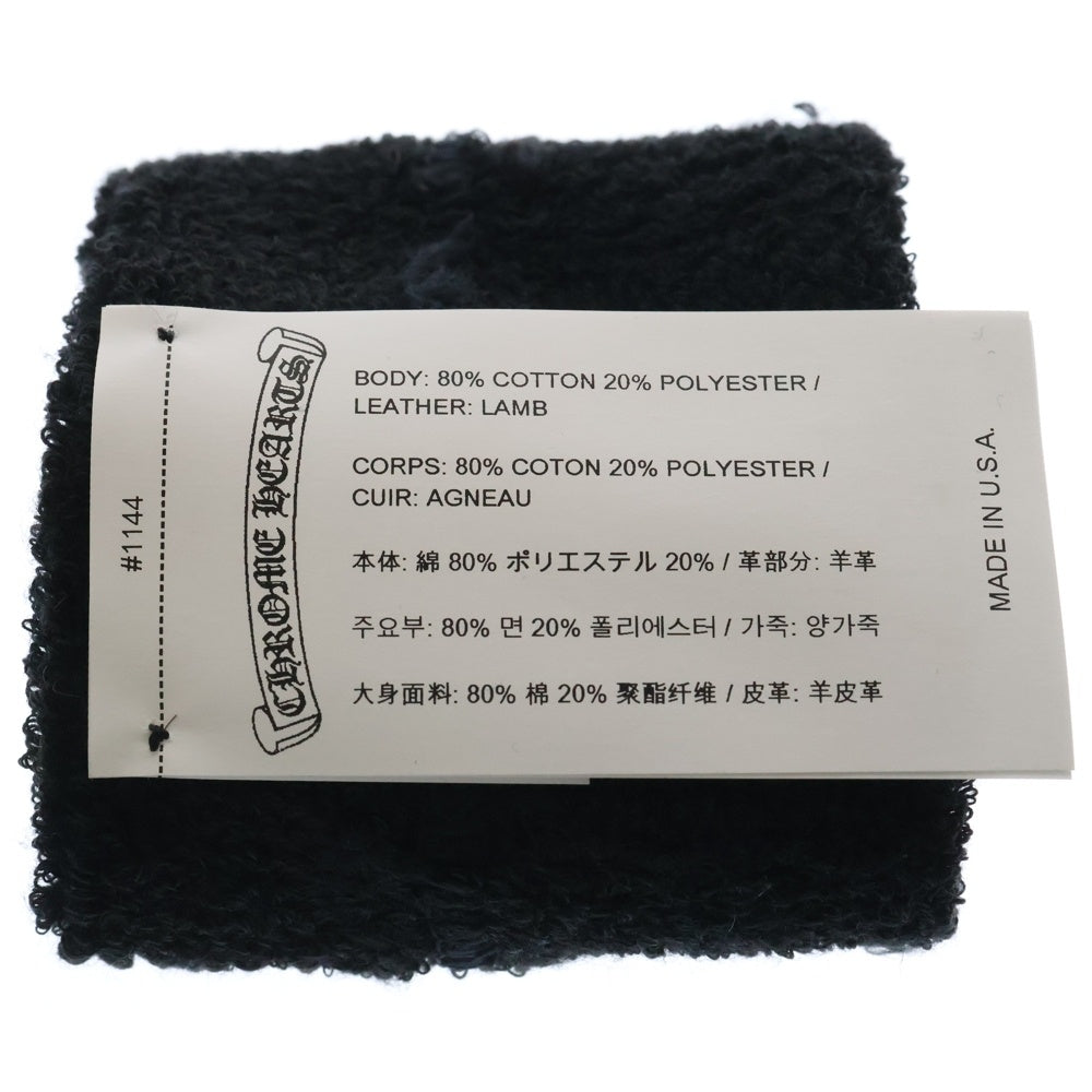 CHROME HEARTS(クロムハーツ) SWEATBAND WRIST リストバンド クロスパッチ ブラック/ピンク