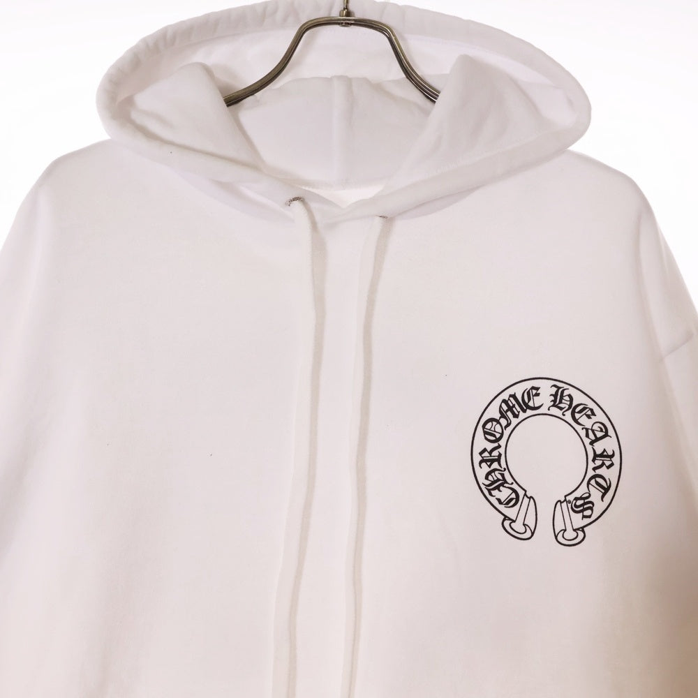 CHROME HEARTS(クロムハーツ) WTSHRT PLVR バックホースシューフローラルクロスプルオーバーパーカー ホワイト