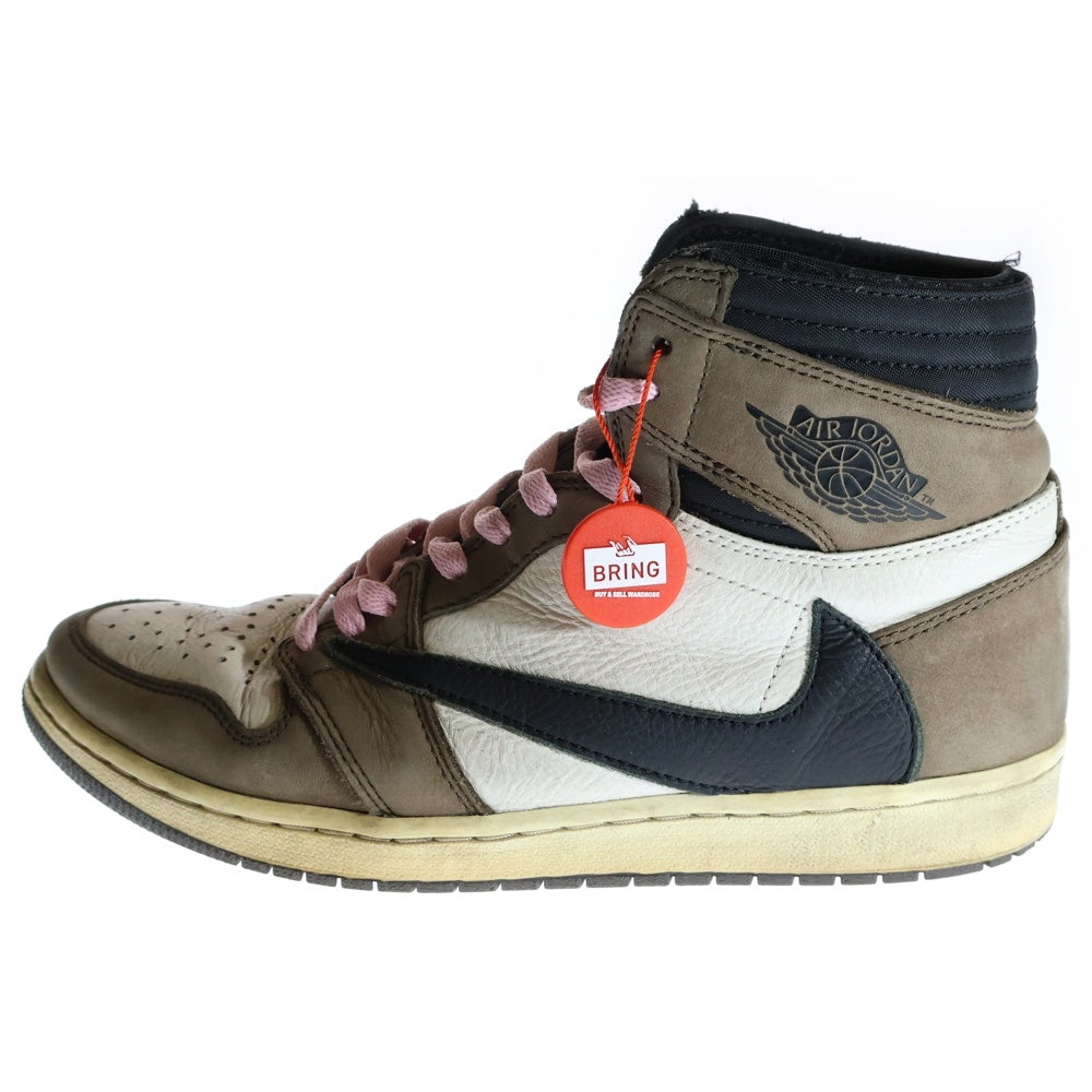 NIKE(ナイキ) ×トラヴィススコット AIR JORDAN 1 RETRO HIGH OG TS SP エアジョーダン1 レトロ ハイカットスニーカー CD4487-100 US9/27.0cm