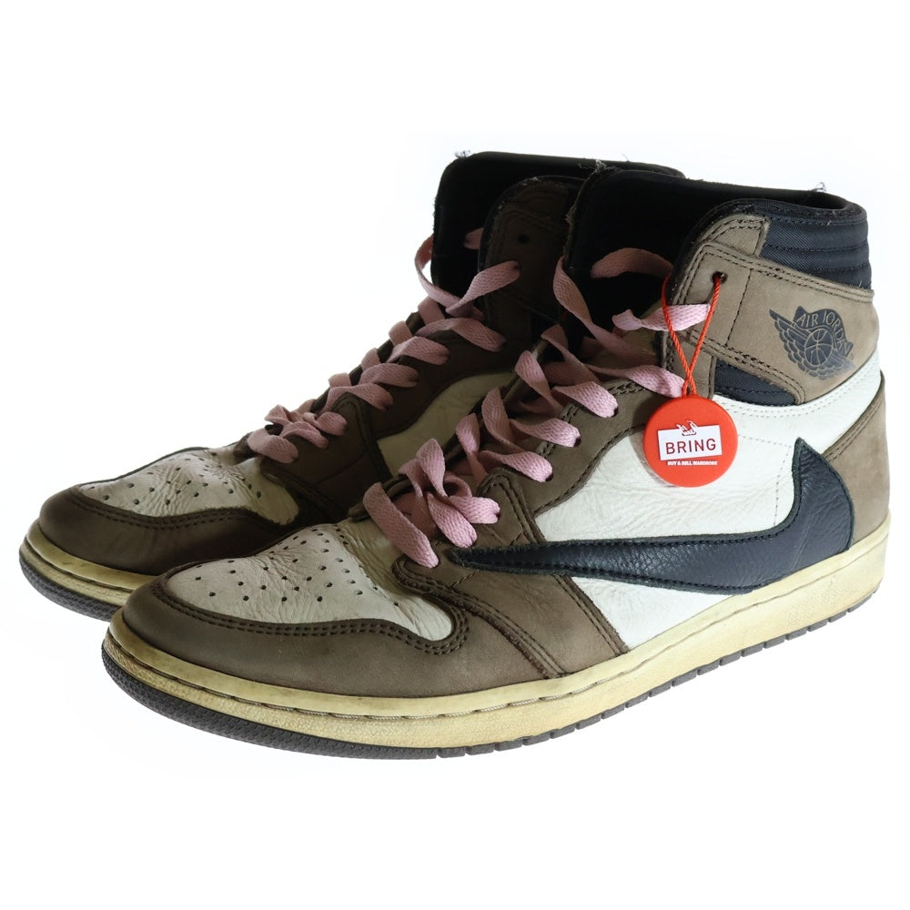NIKE(ナイキ) ×トラヴィススコット AIR JORDAN 1 RETRO HIGH OG TS SP エアジョーダン1 レトロ ハイカットスニーカー CD4487-100 US9/27.0cm