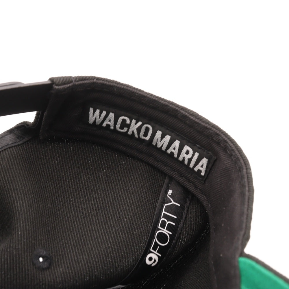 WACKO MARIA(ワコマリア) 24AW ×NEW ERA 9FORTY ロゴ刺繍 ニューエラ キャップ 帽子 ブラック