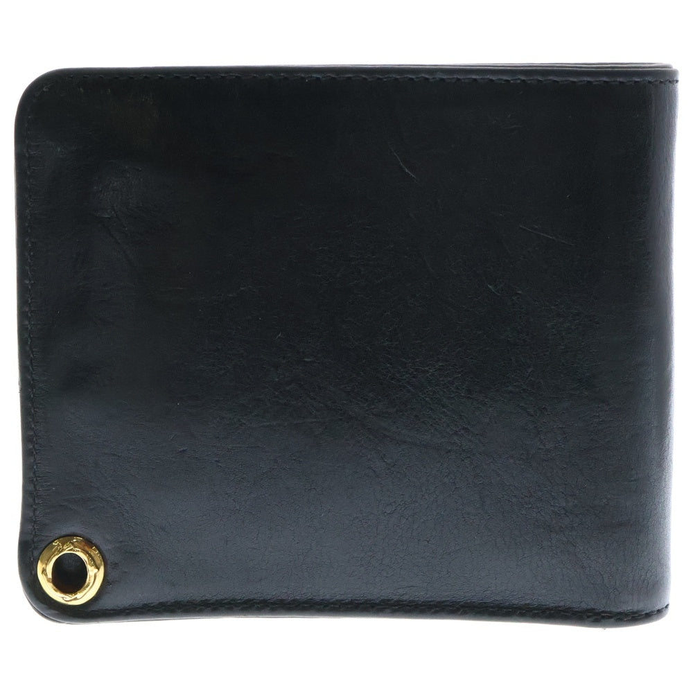 CHROME HEARTS(クロムハーツ) 22K 1SNAP 1スナップ ゴールド レザーウォレット財布 ブラック/ゴールド