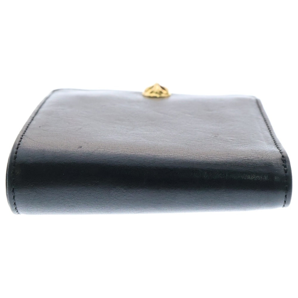CHROME HEARTS(クロムハーツ) 22K 1SNAP 1スナップ ゴールド レザーウォレット財布 ブラック/ゴールド
