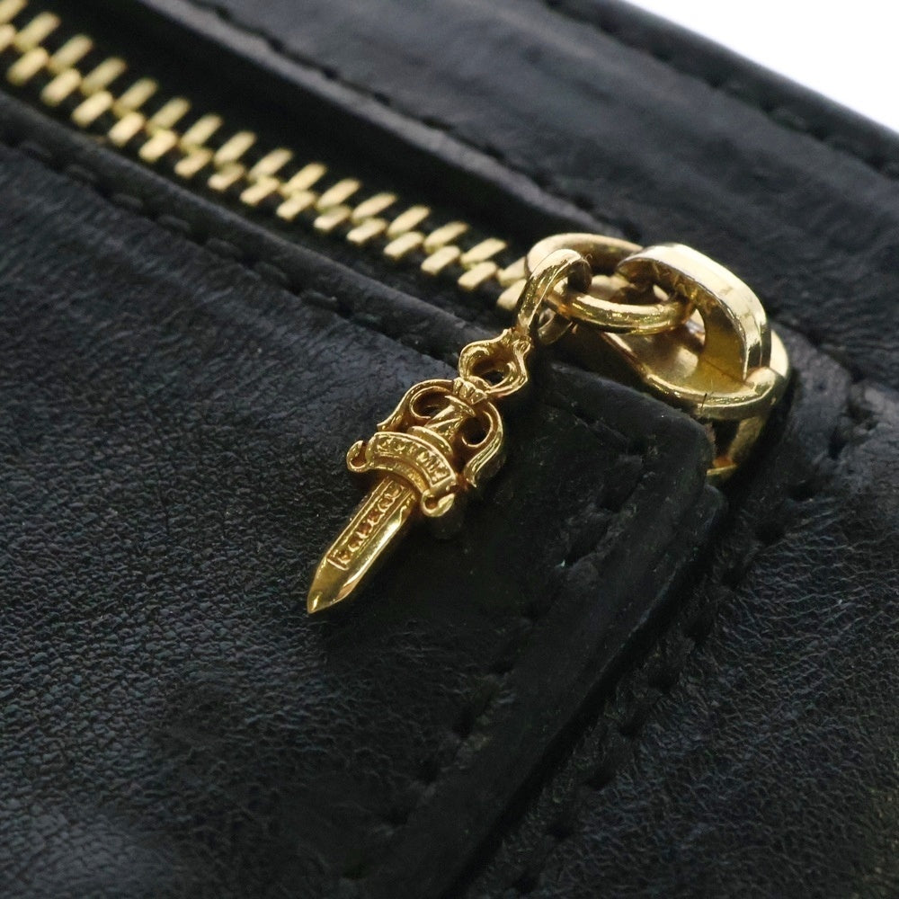 CHROME HEARTS(クロムハーツ) 22K 1SNAP 1スナップ ゴールド レザーウォレット財布 ブラック/ゴールド