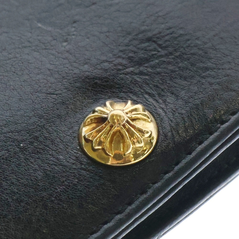CHROME HEARTS(クロムハーツ) 22K 1SNAP 1スナップ ゴールド レザーウォレット財布 ブラック/ゴールド