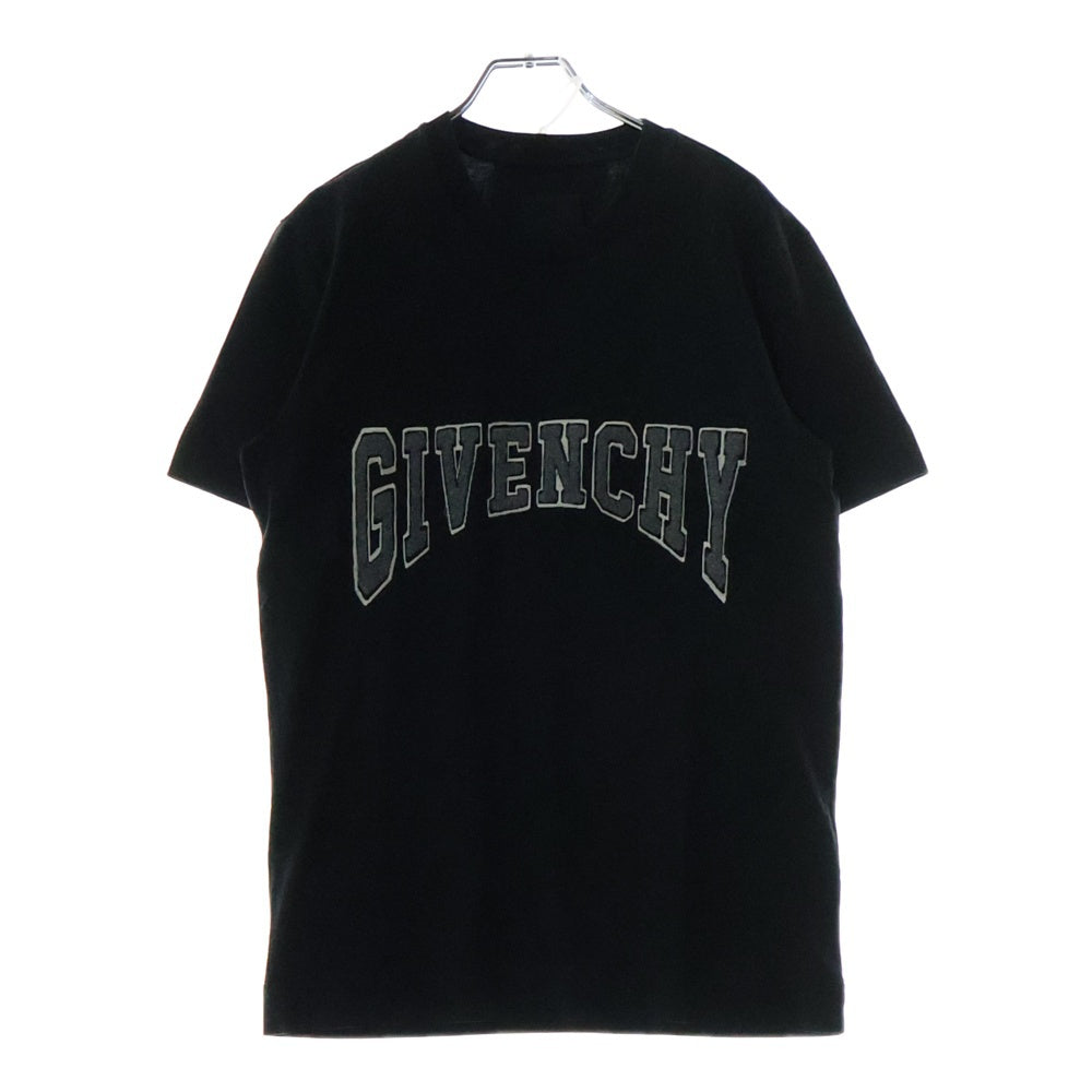 GIVENCHY(ジバンシィ) フロントロゴ刺繍 半袖Tシャツ カットソー ブラック BM716G3Y7M