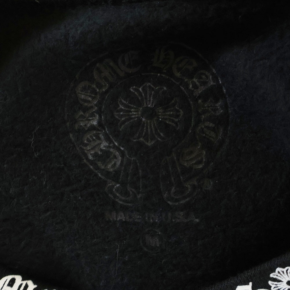 CHROME HEARTS(クロムハーツ) SWTSHRT PLVR ネックロゴプリント クルーネックスウェット トレーナー ブラック