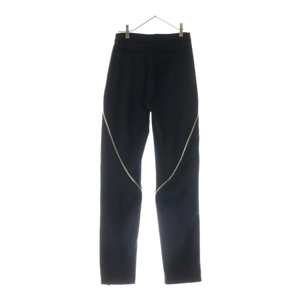 HELIOT EMIL(エリオット・エミル) 23AW _W_10_127_BLK01 SLING TAILORED TROUSER ジップデザイン トラウザー パンツ ブラック