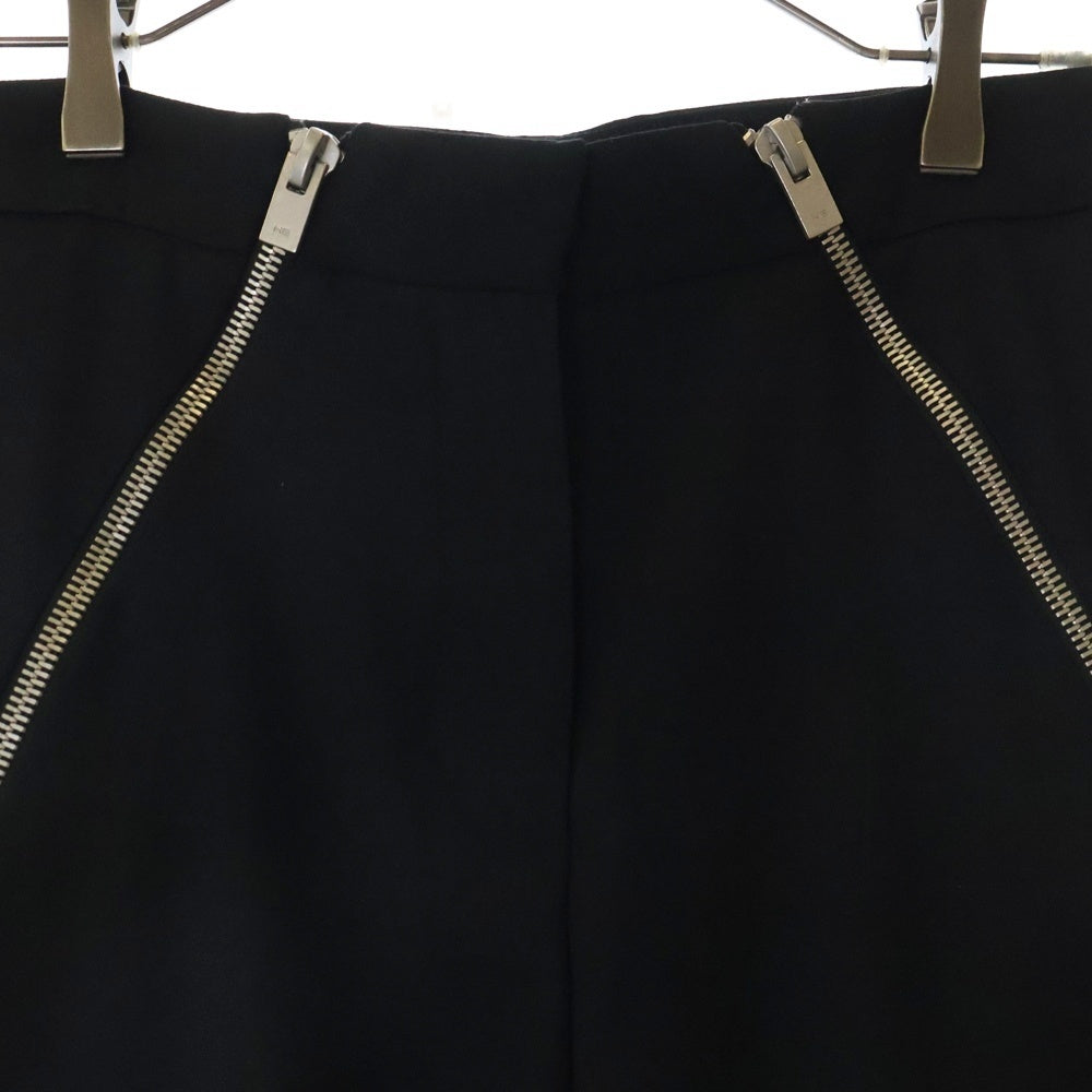 HELIOT EMIL(エリオット・エミル) 23AW _W_10_127_BLK01 SLING TAILORED TROUSER ジップデザイン トラウザー パンツ ブラック