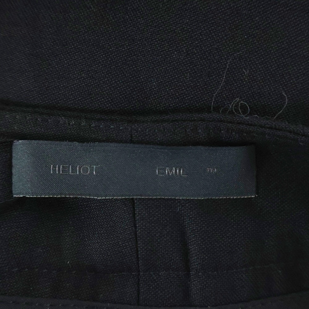 HELIOT EMIL(エリオット・エミル) 23AW _W_10_127_BLK01 SLING TAILORED TROUSER ジップデザイン トラウザー パンツ ブラック