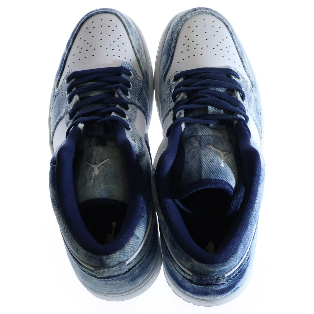 NIKE(ナイキ) AIR JORDAN 1 LOW WASHED DENIM エアジョーダン 1 ローカットスニーカー ウォッシュドデニム US10.5/28.5cm CZ8455-100