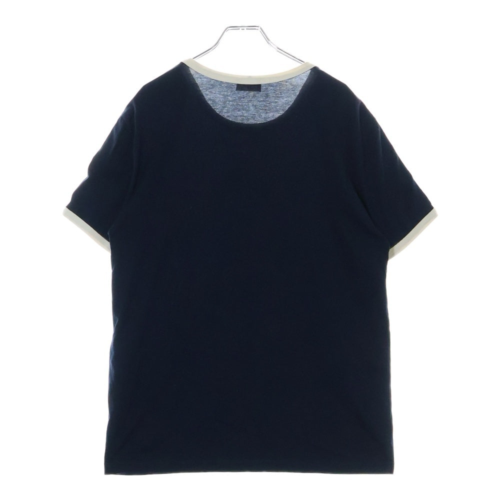 CELINE(セリーヌ) フロントロゴ コットンルーズシルエット 半袖カットソー Tシャツ ネイビー/ホワイト 2X15N671Q 07HC