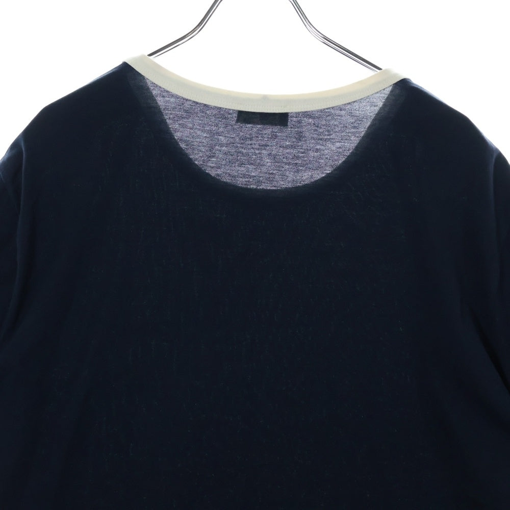 CELINE(セリーヌ) フロントロゴ コットンルーズシルエット 半袖カットソー Tシャツ ネイビー/ホワイト 2X15N671Q 07HC