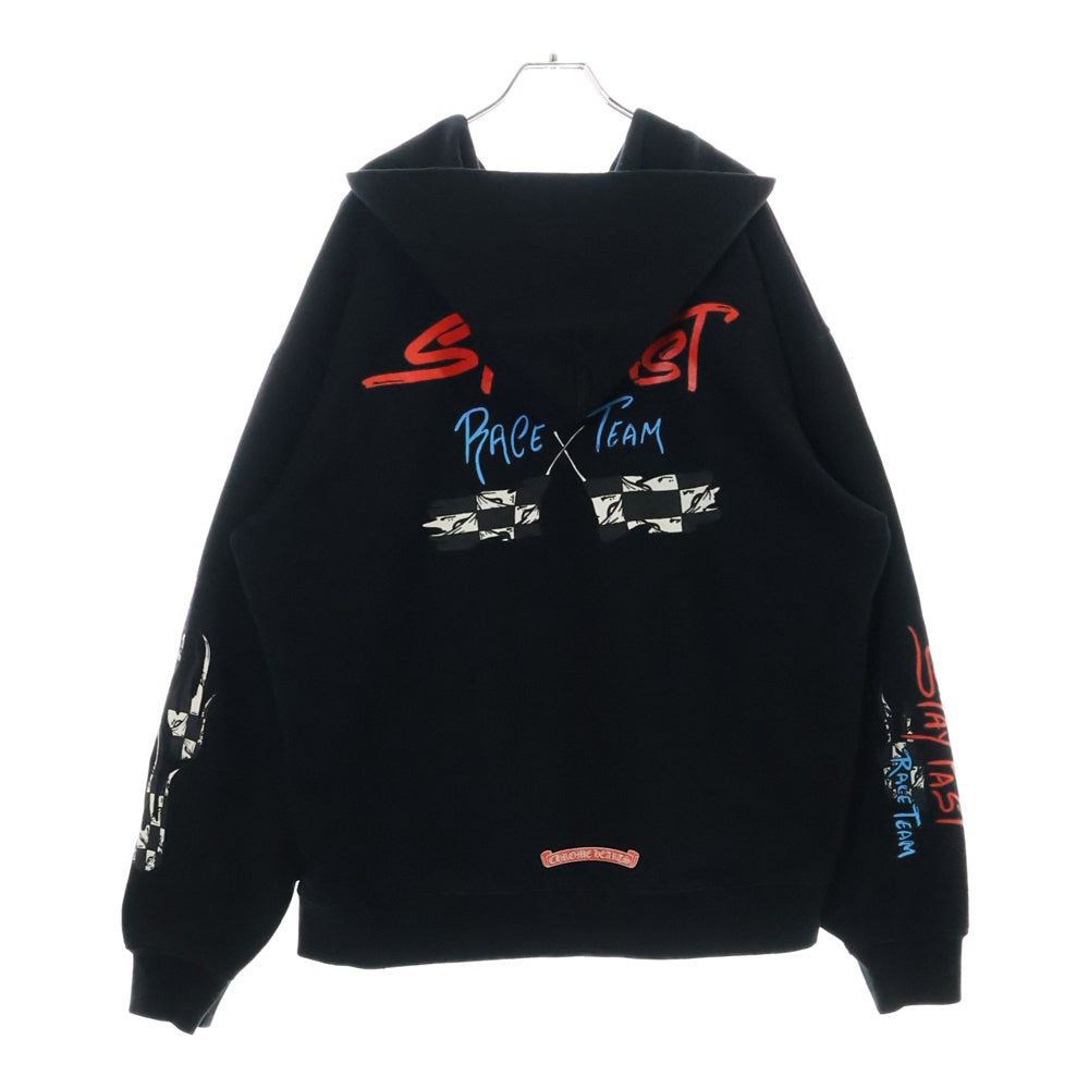 CHROME HEARTS(クロムハーツ) ×MATTY BOY PPO STAY FAST RACE TEAM HD PLVR マッティボーイ ステイファスト プルオーバースウェットパーカー ブラック